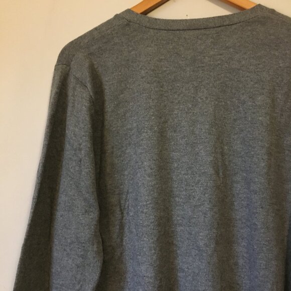 Grey Button Down 100% Cotton Grandpa Cardigan - Picture 6 of 15